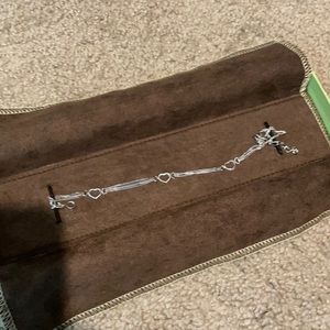 Ross Simons silver heart ankle bracelet